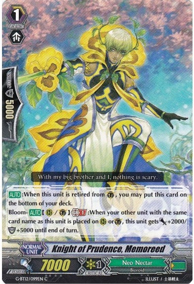 Image for Knight of Prudence, Memoreed (G-BT12: Dragon King's Awakening) (G-BT12/099EN) - Cardfight Vanguard