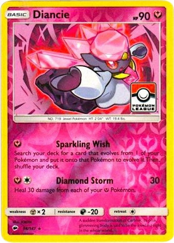 Image for Diancie - 94/147 (Pokemon League) (League & Championship Cards) (094/147) - Pokemon