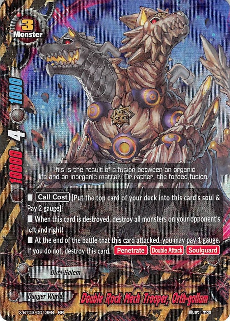 Image for Double Rock Mech Trooper, Orth-gollum (Overturn! Thunder Empire!!) (X-BT03/0013EN) - Future Card BuddyFight