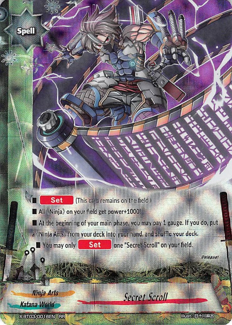 Image for Secret Scroll (Overturn! Thunder Empire!!) (X-BT03/0016EN) - Future Card BuddyFight