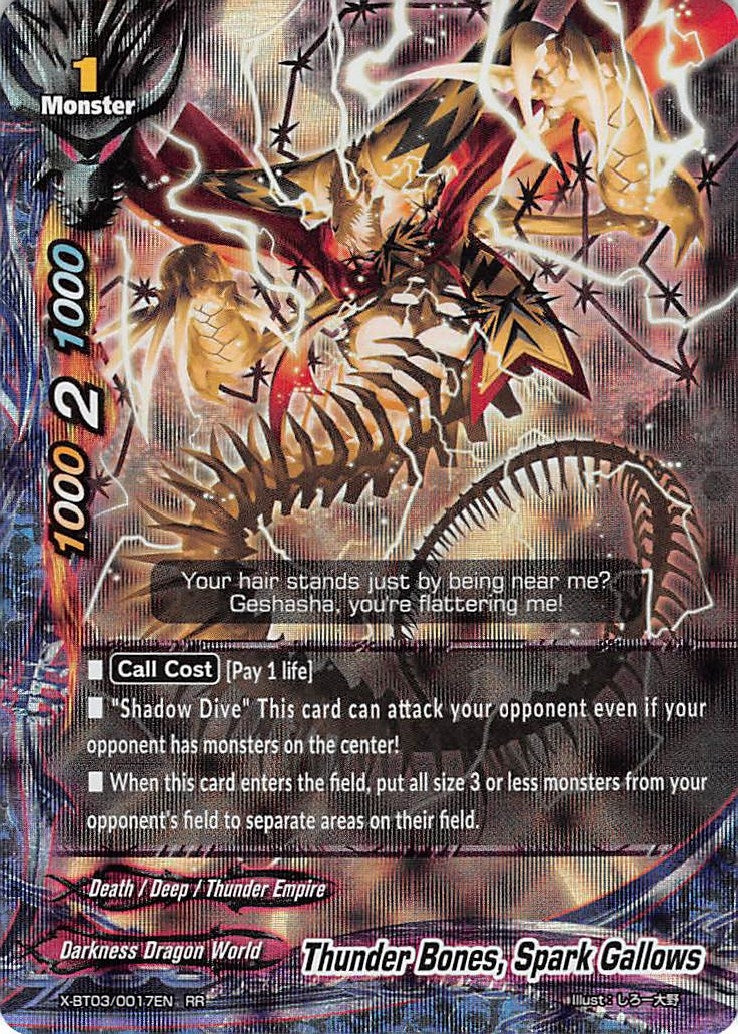 Image for Thunder Bones, Spark Gallows (Overturn! Thunder Empire!!) (X-BT03/0017EN) - Future Card BuddyFight