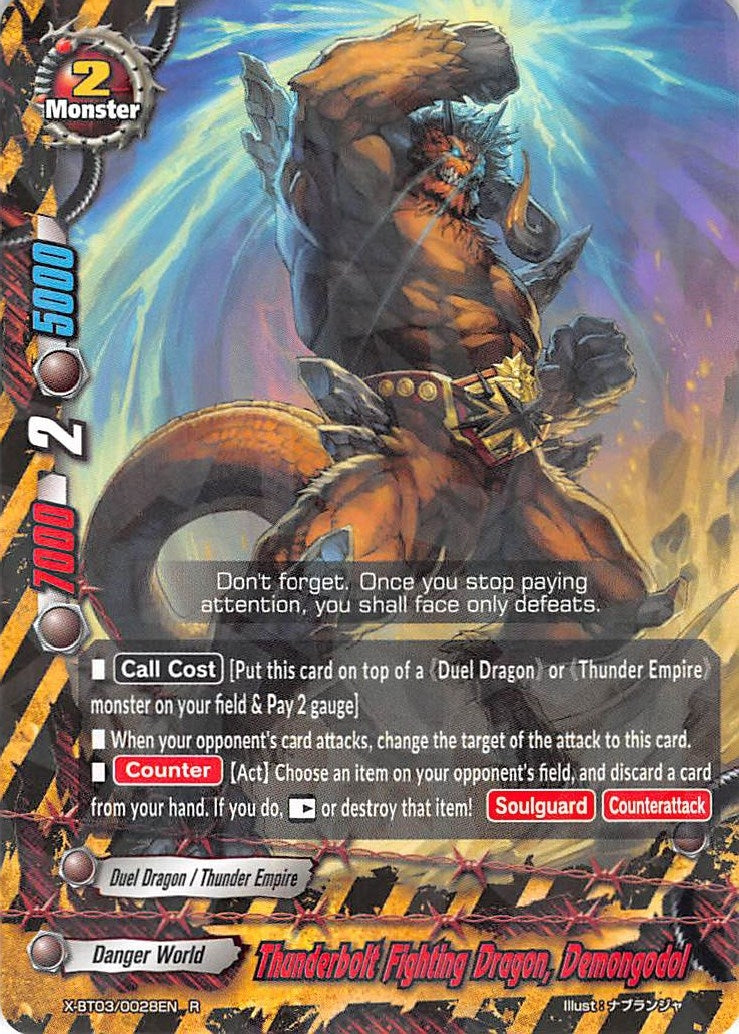 Image for Thunderbolt Fighting Dragon, Demongodol (Overturn! Thunder Empire!!) (X-BT03/0028EN) - Future Card BuddyFight