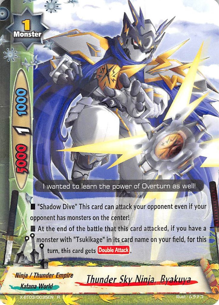 Image for Thunder Sky Ninja, Byakuya (Overturn! Thunder Empire!!) (X-BT03/0035EN) - Future Card BuddyFight