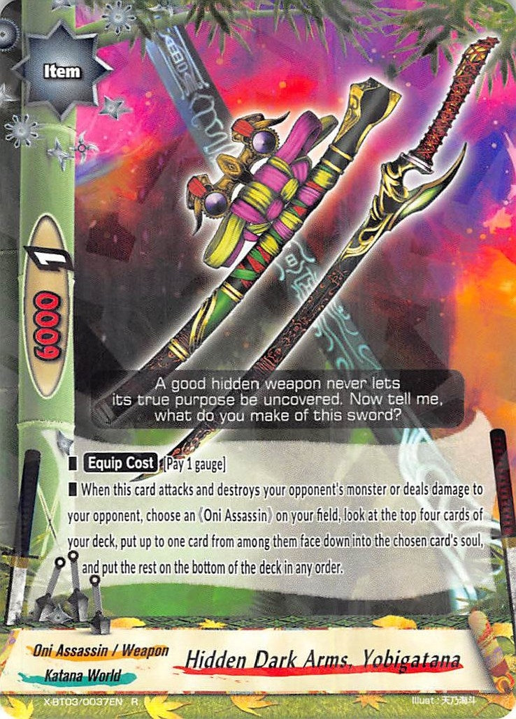 Image for Hidden Dark Arms, Yobigatana (Overturn! Thunder Empire!!) (X-BT03/0037EN) - Future Card BuddyFight