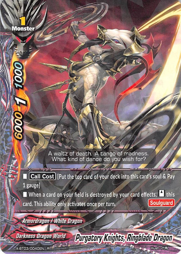 Image for Purgatory Knights, Ringblade Dragon (Overturn! Thunder Empire!!) (X-BT03/0040EN) - Future Card BuddyFight
