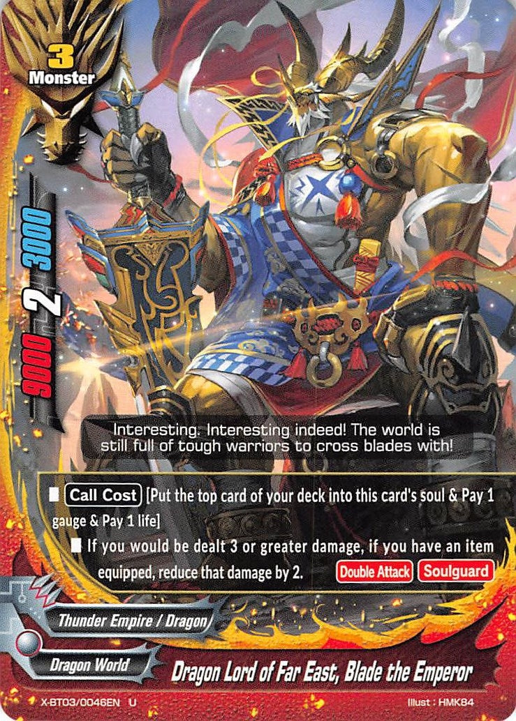 Image for Dragon Lord of Far East, Blade the Emperor (Overturn! Thunder Empire!!) (X-BT03/0046EN) - Future Card BuddyFight