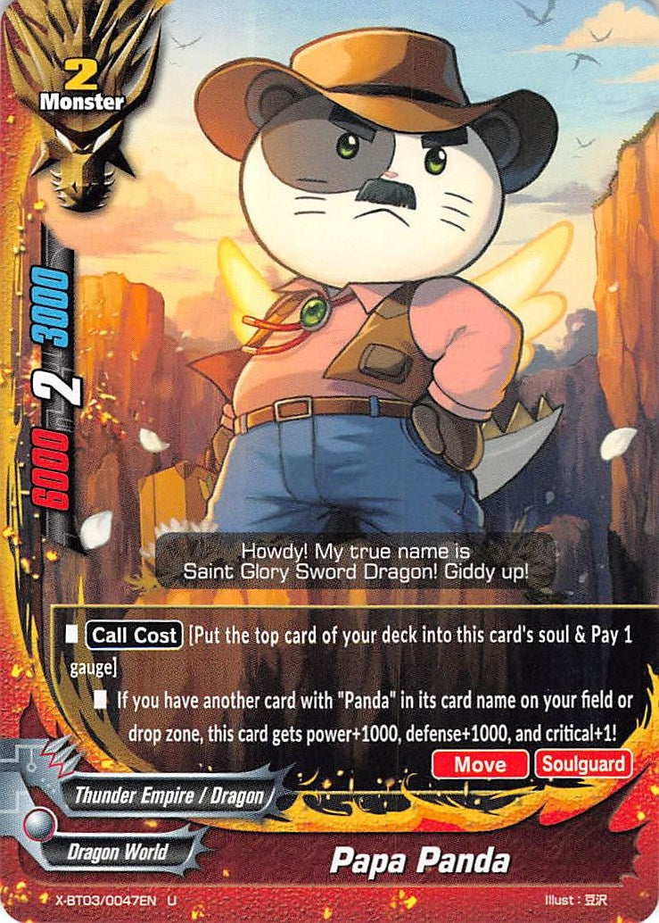 Image for Papa Panda (Overturn! Thunder Empire!!) (X-BT03/0047EN) - Future Card BuddyFight