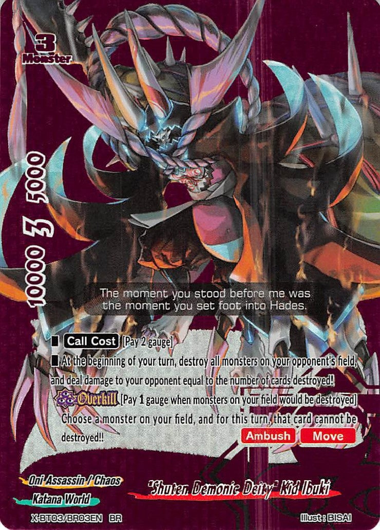 Image for "Shuten Demonic Deity" Kid Ibuki (Overturn! Thunder Empire!!) (X-BT03/BR03EN) - Future Card BuddyFight