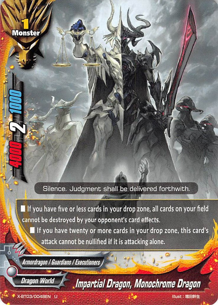 Image for Impartial Dragon, Monochrome Dragon (Overturn! Thunder Empire!!) (X-BT03/0048EN) - Future Card BuddyFight