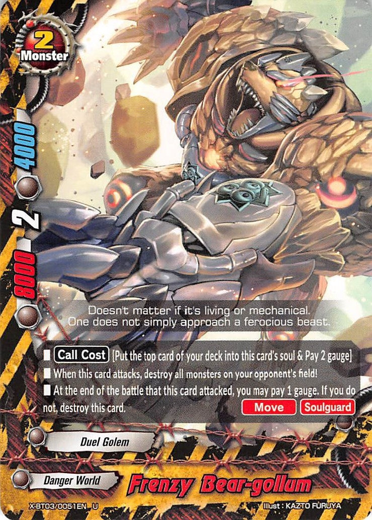 Image for Frenzy Bear-gollum (Overturn! Thunder Empire!!) (X-BT03/0051EN) - Future Card BuddyFight