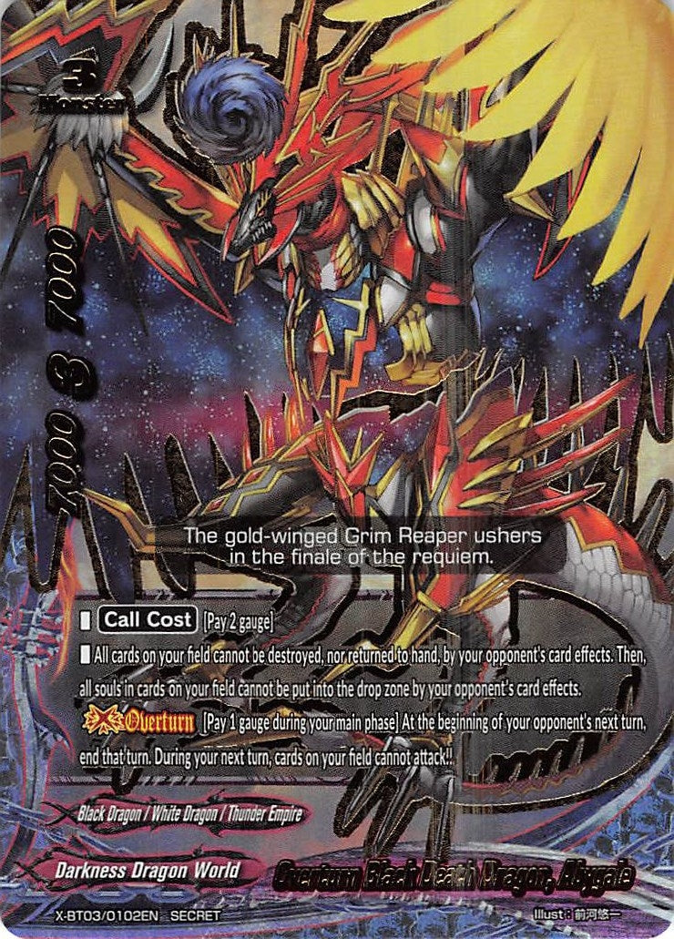 Image for Overturn Black Death Dragon, Abygale (Overturn! Thunder Empire!!) (X-BT03/0102EN) - Future Card BuddyFight