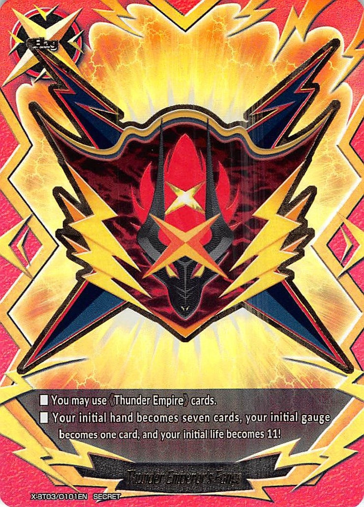 Image for Thunder Emperor's Fangs (Overturn! Thunder Empire!!) (X-BT03/0101EN) - Future Card BuddyFight
