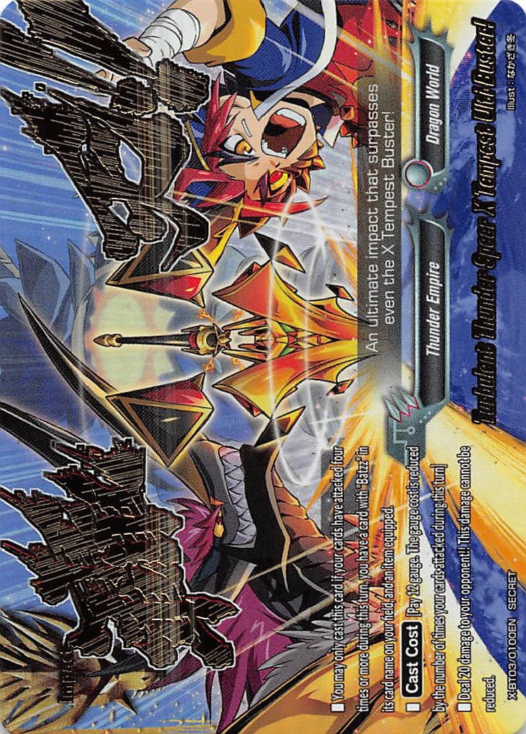Image for Turbulent Thunder Spear X Tempest Ulti-Buster! (Overturn! Thunder Empire!!) (X-BT03/0100EN) - Future Card BuddyFight