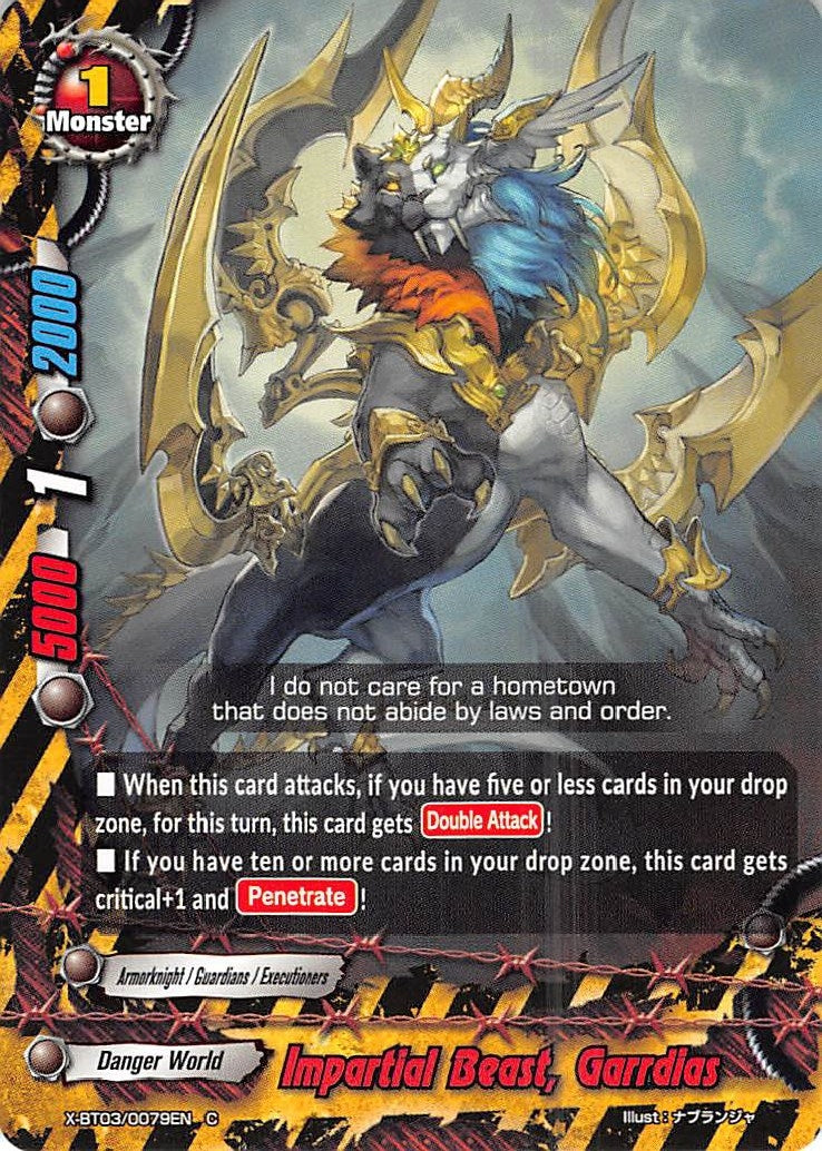 Image for Impartial Beast, Garrdias (Overturn! Thunder Empire!!) (X-BT03/0079EN) - Future Card BuddyFight