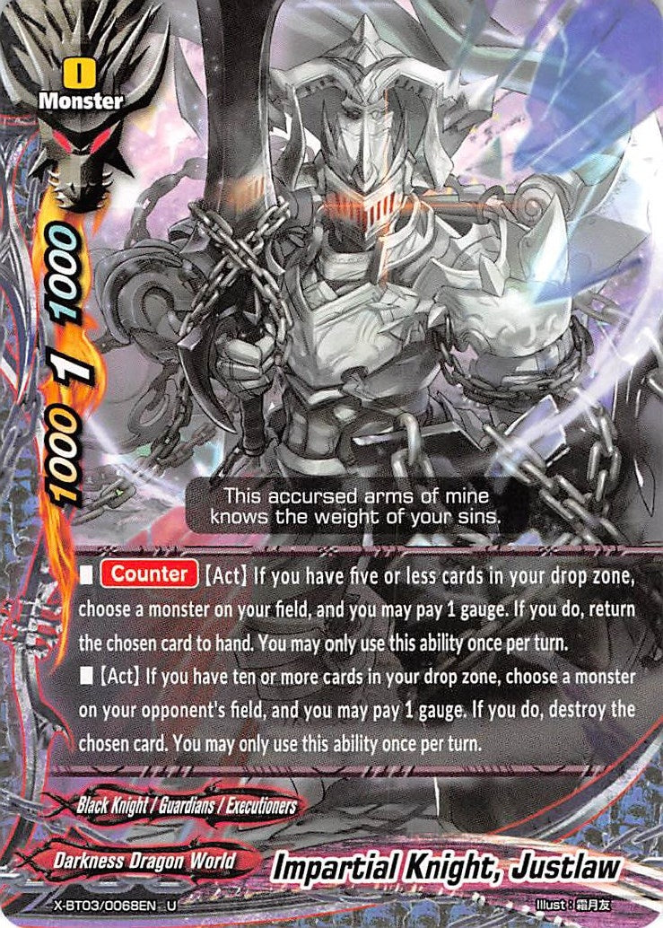 Image for Impartial Knight, Justlaw (Overturn! Thunder Empire!!) (X-BT03/0068EN) - Future Card BuddyFight