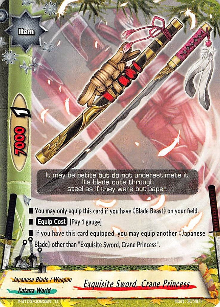 Image for Exquisite Sword, Crane Princess (Overturn! Thunder Empire!!) (X-BT03/0063EN) - Future Card BuddyFight