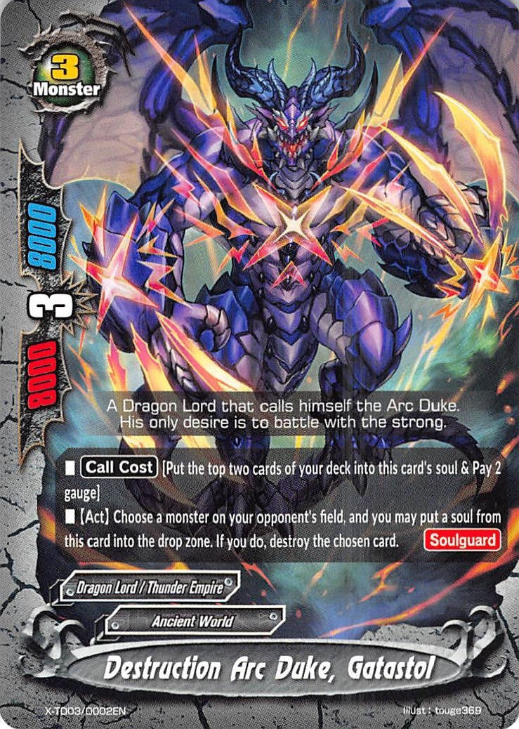 Image for Destruction Arc Duke, Gatastol (X-TD03: Thunderous Warlords Alliance) (X-TD03/0002EN) - Future Card BuddyFight