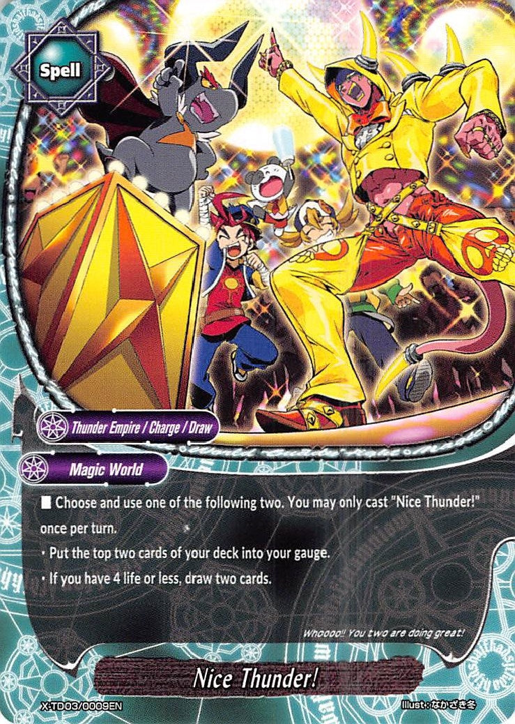 Image for Nice Thunder! (X-TD03: Thunderous Warlords Alliance) (X-TD03/0009EN) - Future Card BuddyFight