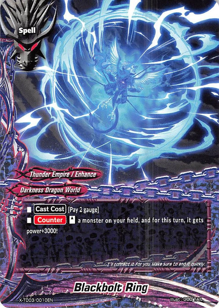 Image for Blackbolt Ring (X-TD03: Thunderous Warlords Alliance) (X-TD03/0010EN) - Future Card BuddyFight