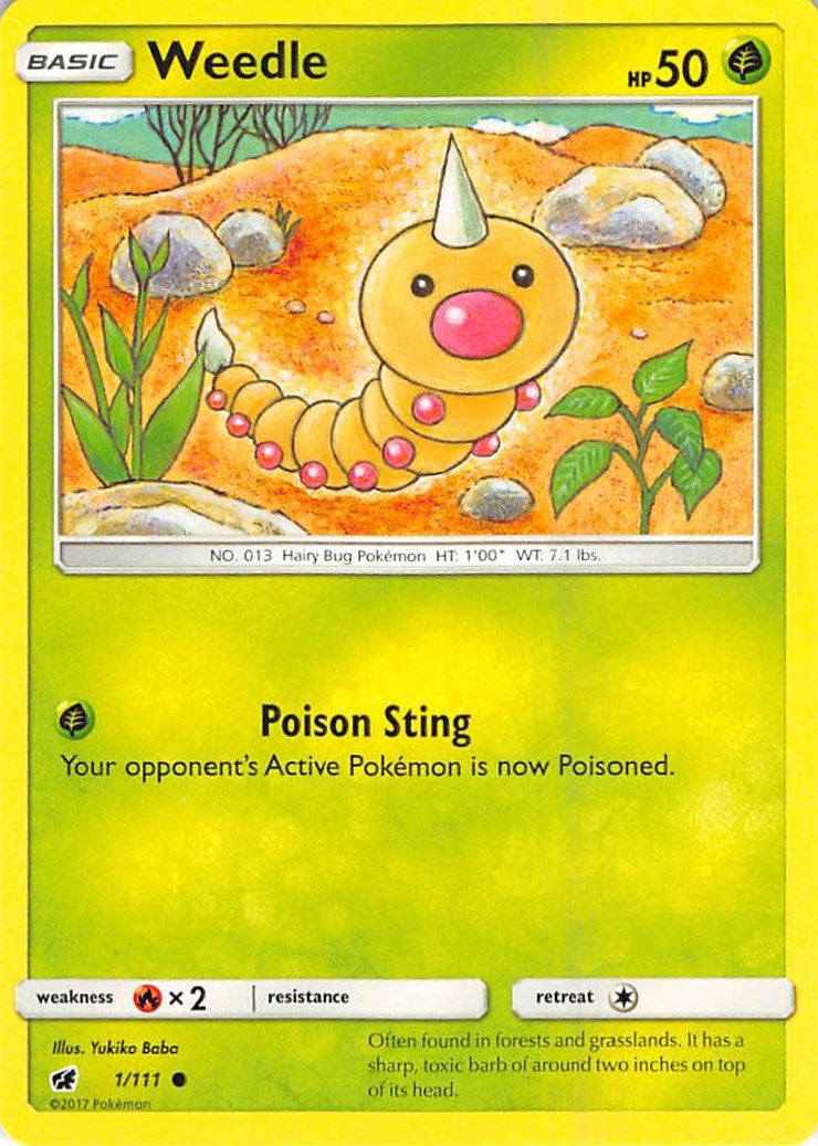 Image for Weedle (SM - Crimson Invasion) (1/111) - Pokemon