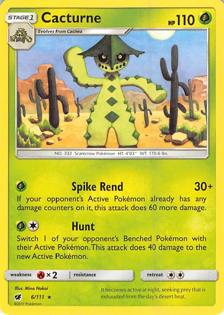 Image for Cacturne (SM - Crimson Invasion) (6/111) - Pokemon