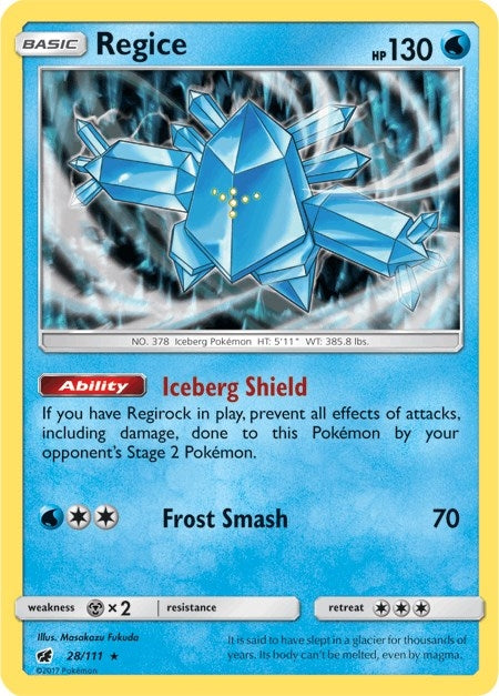 Image for Regice (SM - Crimson Invasion) (28/111) - Pokemon
