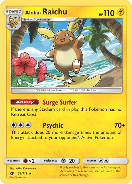 Image for Alolan Raichu (SM - Crimson Invasion) (31/111) - Pokemon