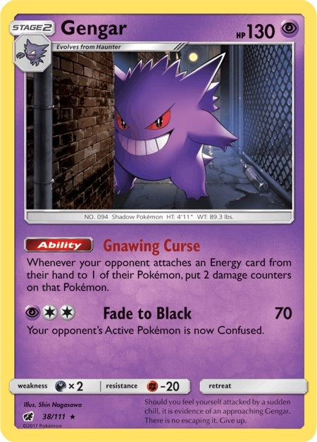 Image for Gengar (SM - Crimson Invasion) (38/111) - Pokemon
