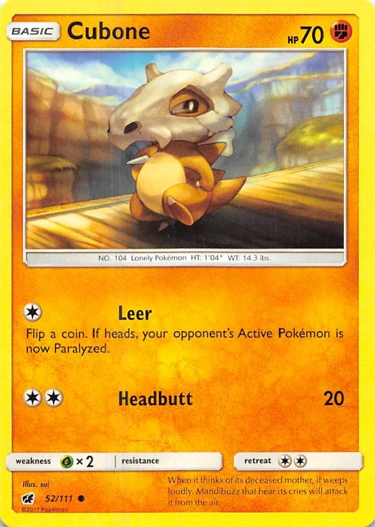 Image for Cubone (SM - Crimson Invasion) (52/111) - Pokemon