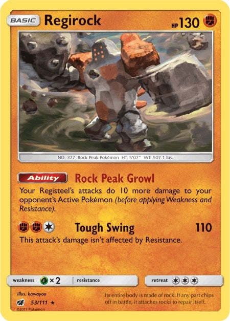 Image for Regirock (SM - Crimson Invasion) (53/111) - Pokemon
