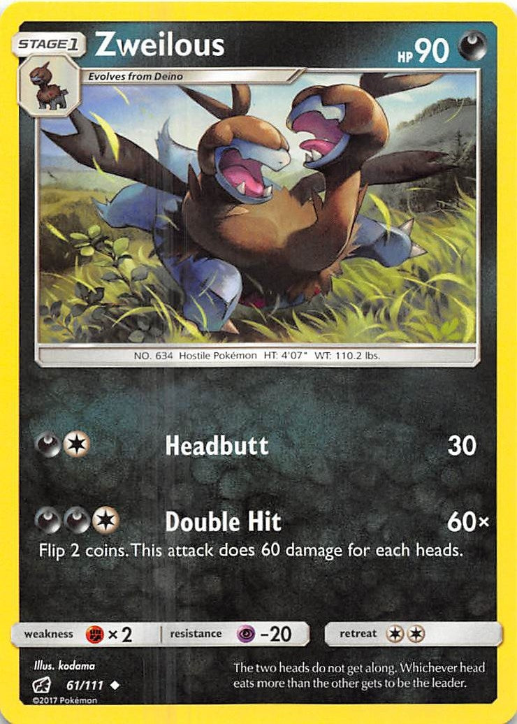 Image for Zweilous (SM - Crimson Invasion) (61/111) - Pokemon