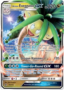 Image for Alolan Exeggutor GX (SM - Crimson Invasion) (74/111) - Pokemon
