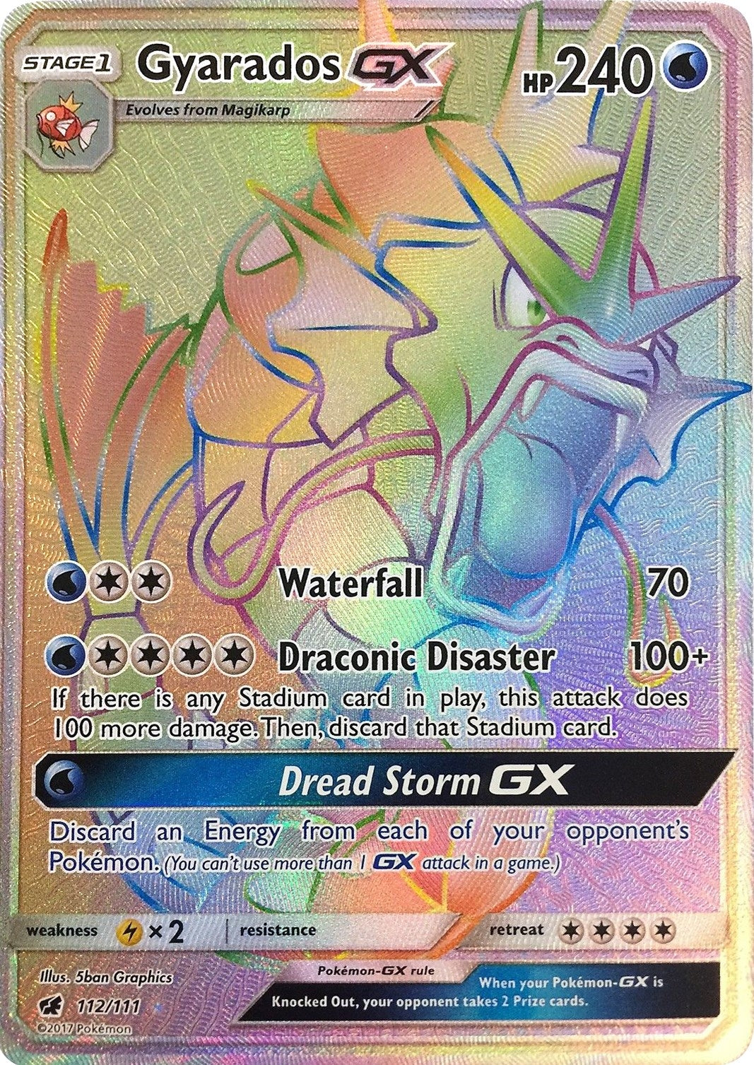 Image for Gyarados GX (Secret) (SM - Crimson Invasion) (112/111) - Pokemon