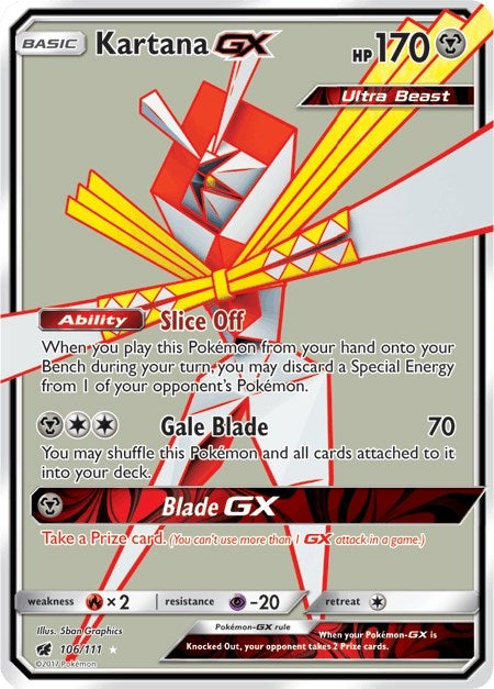 Image for Kartana GX (Full Art) (SM - Crimson Invasion) (106/111) - Pokemon