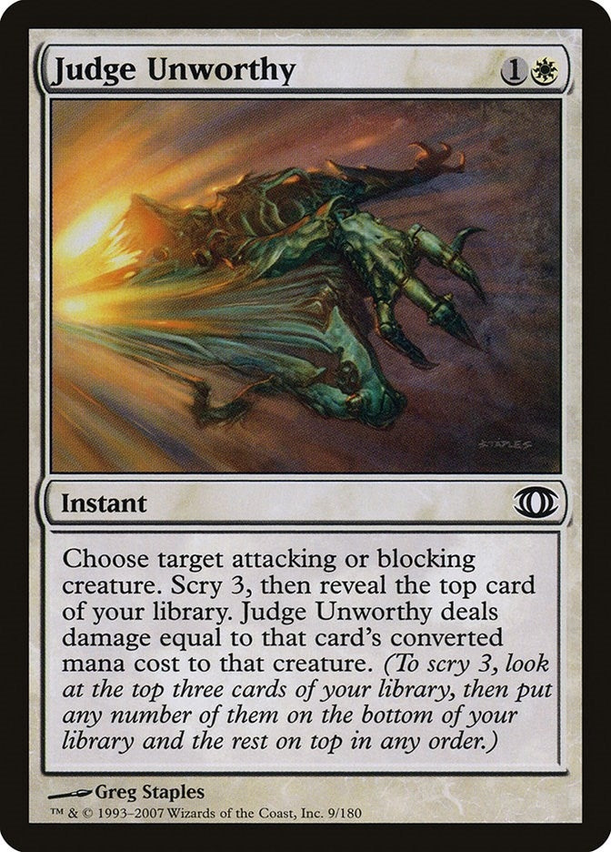 Image for Judge Unworthy (Future Sight) (9) - Magic: The Gathering