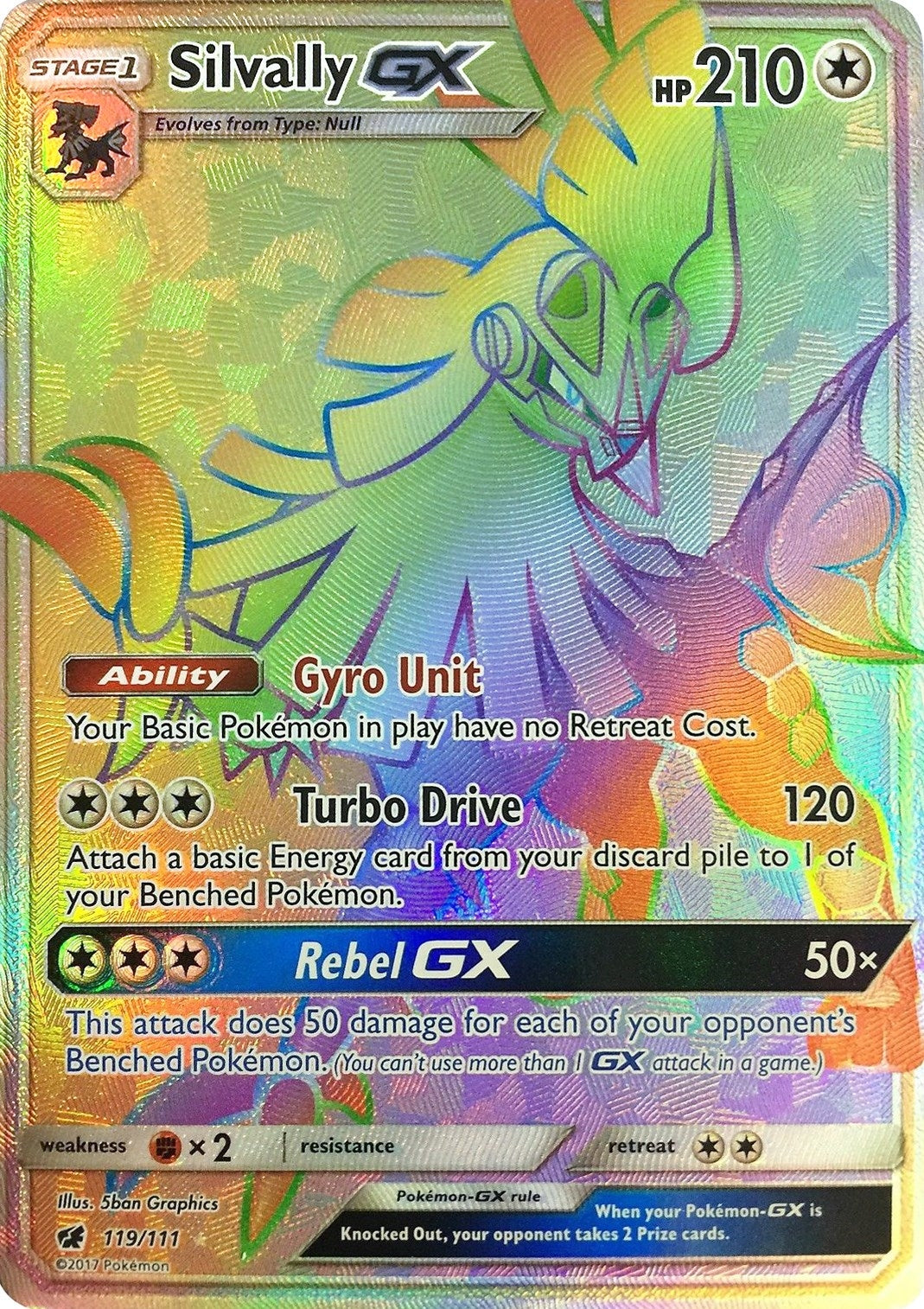 Image for Silvally GX (Secret) (SM - Crimson Invasion) (119/111) - Pokemon