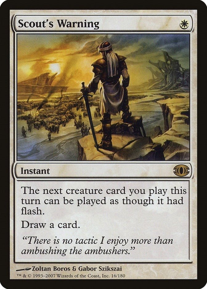 Image for Scout's Warning (Future Sight) (16) - Magic: The Gathering