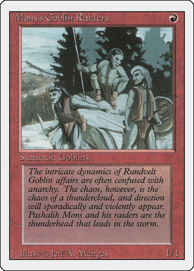 Image for Mons's Goblin Raiders (Revised Edition) - Magic: The Gathering