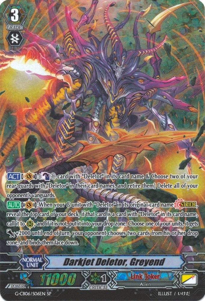 Image for Darkjet Deletor, Greyend (SP) (G-CB06: Rondeau of Chaos and Salvation) (G-CB06/S06EN) - Cardfight Vanguard