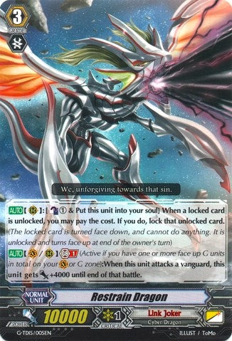 Image for Restrain Dragon (G-TD15: Messiah Dragon of Rebirth) (G-TD15/005EN) - Cardfight Vanguard