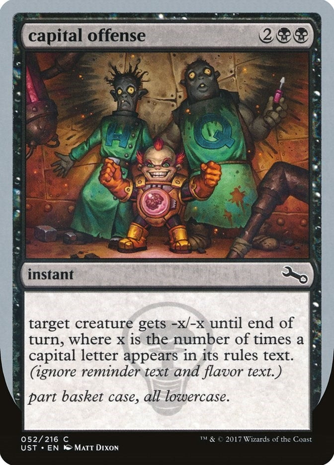 Image for capital offense (Unstable) (52) - Magic: The Gathering