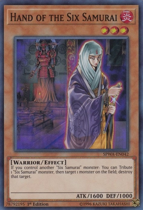 Image for Hand of the Six Samurai (Spirit Warriors) (SPWA-EN042) - YuGiOh
