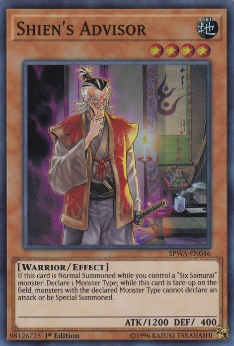 Image for Shien's Advisor (Spirit Warriors) (SPWA-EN046) - YuGiOh
