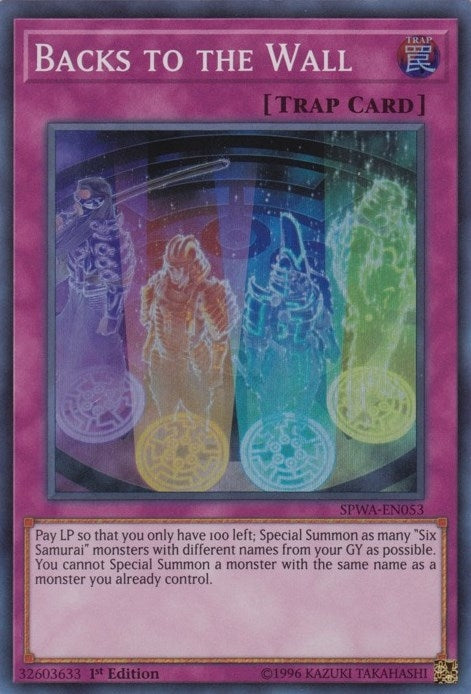 Image for Backs to the Wall (Spirit Warriors) (SPWA-EN053) - YuGiOh