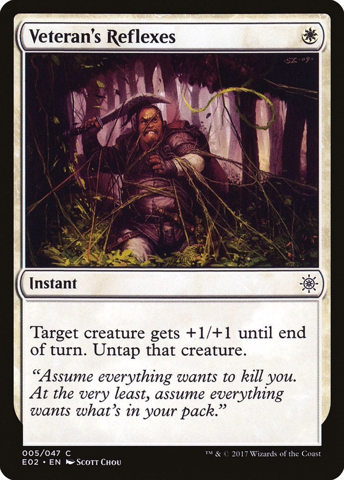 Image for Veteran's Reflexes (Explorers of Ixalan) (5) - Magic: The Gathering