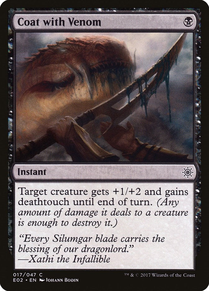 Image for Coat with Venom (Explorers of Ixalan) (17) - Magic: The Gathering