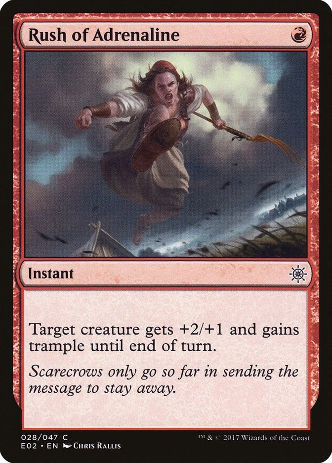 Image for Rush of Adrenaline (Explorers of Ixalan) (28) - Magic: The Gathering
