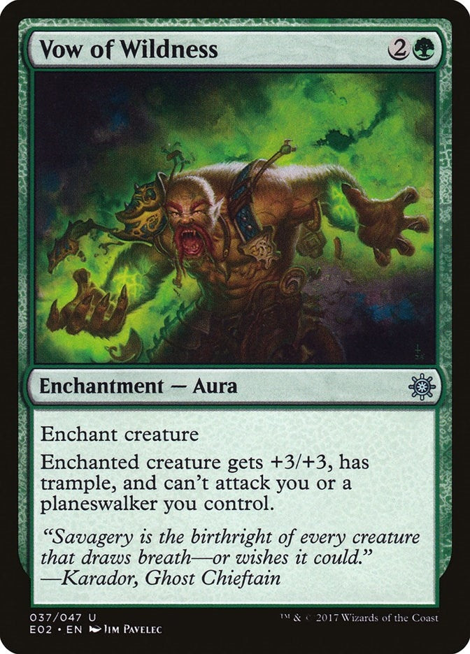 Image for Vow of Wildness (Explorers of Ixalan) (37) - Magic: The Gathering