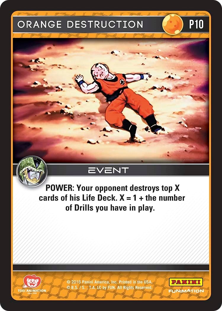 Image for Orange Destruction (Perfection) (Panini Promo Cards) (P10) - Dragon Ball Z TCG