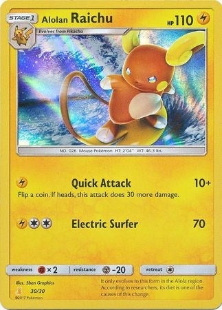 Image for Alolan Raichu (#30 Holofoil) (SM Trainer Kit: Lycanroc & Alolan Raichu) (30/30) - Pokemon